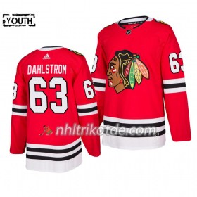 Chicago Blackhawks Trikot Carl Dahlstrom 63 Adidas 2019-2020 Rot Authentic - Kinder